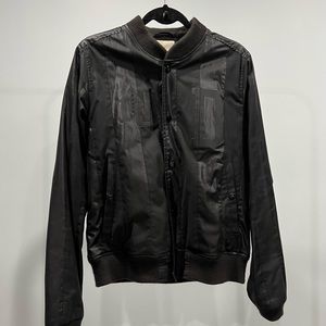 Diesel black/black stripe bomber jacket